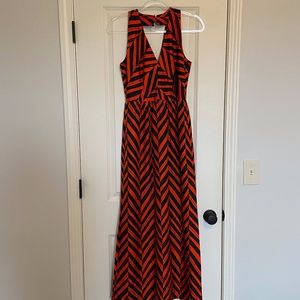 Milly of New York Silk Striped Maxi Dress